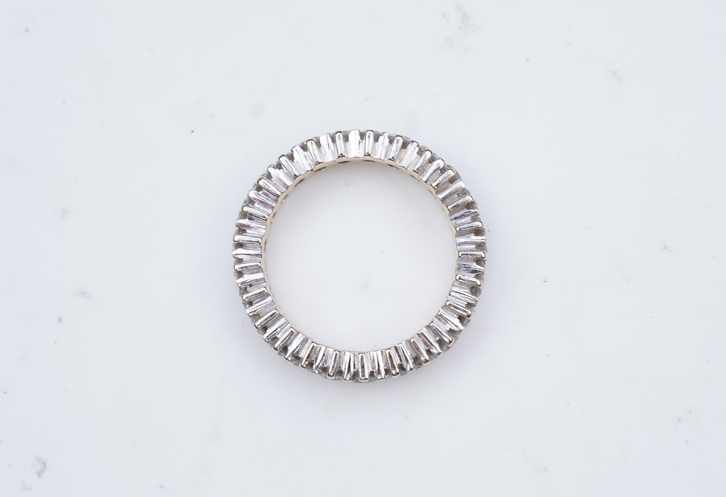 A diamond eternity ring